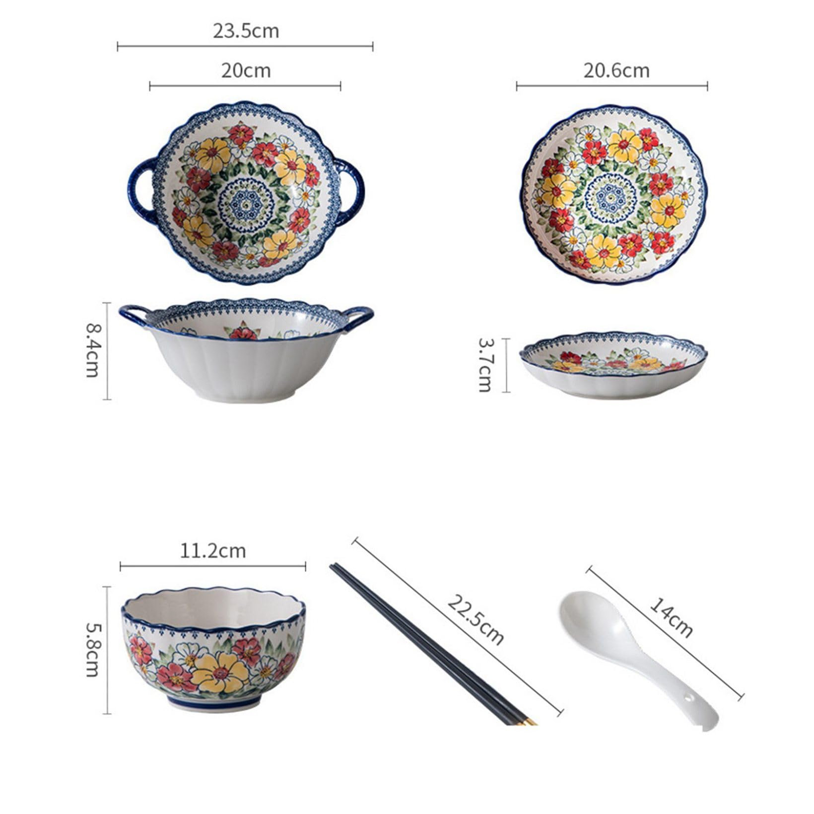 Amazon.co.jp: 食器セット 碗皿セット 花柄 ギフトボックス付き
